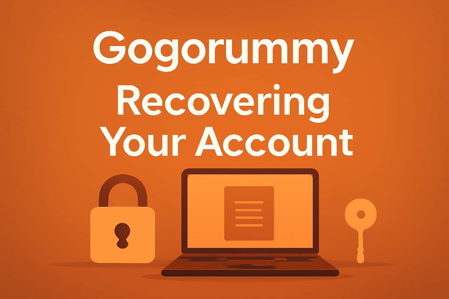 Informative scene illustrating account recovery for Gogorummy with emphasis on technology.
