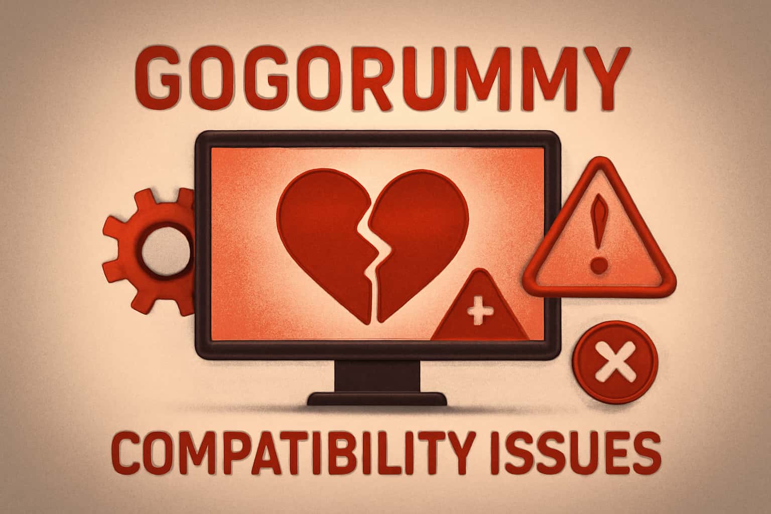 An informative image displaying Gogorummy Compatibility Issues with clear and prominent text.