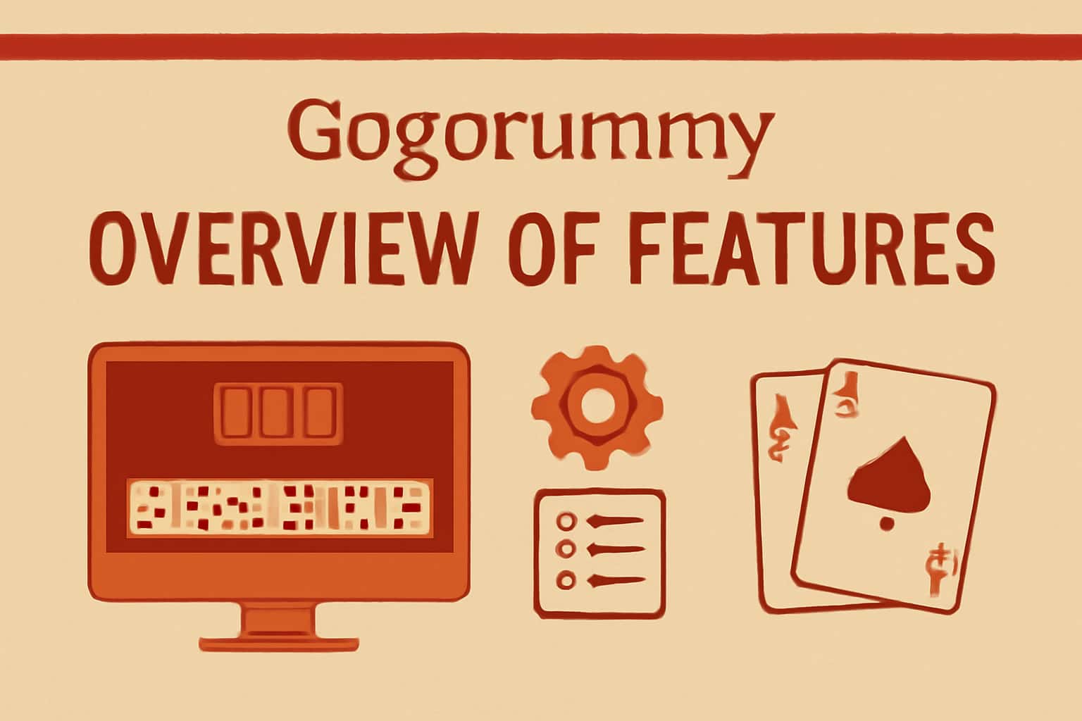 Informative scene depicting an overview of Gogorummy features.