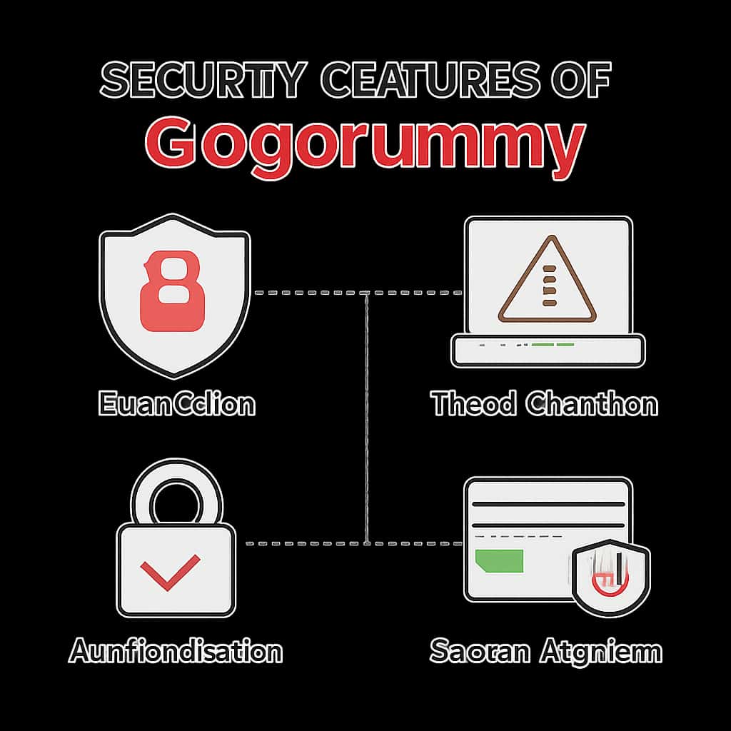 Diagram illustrating security aspects of Gogorummy.