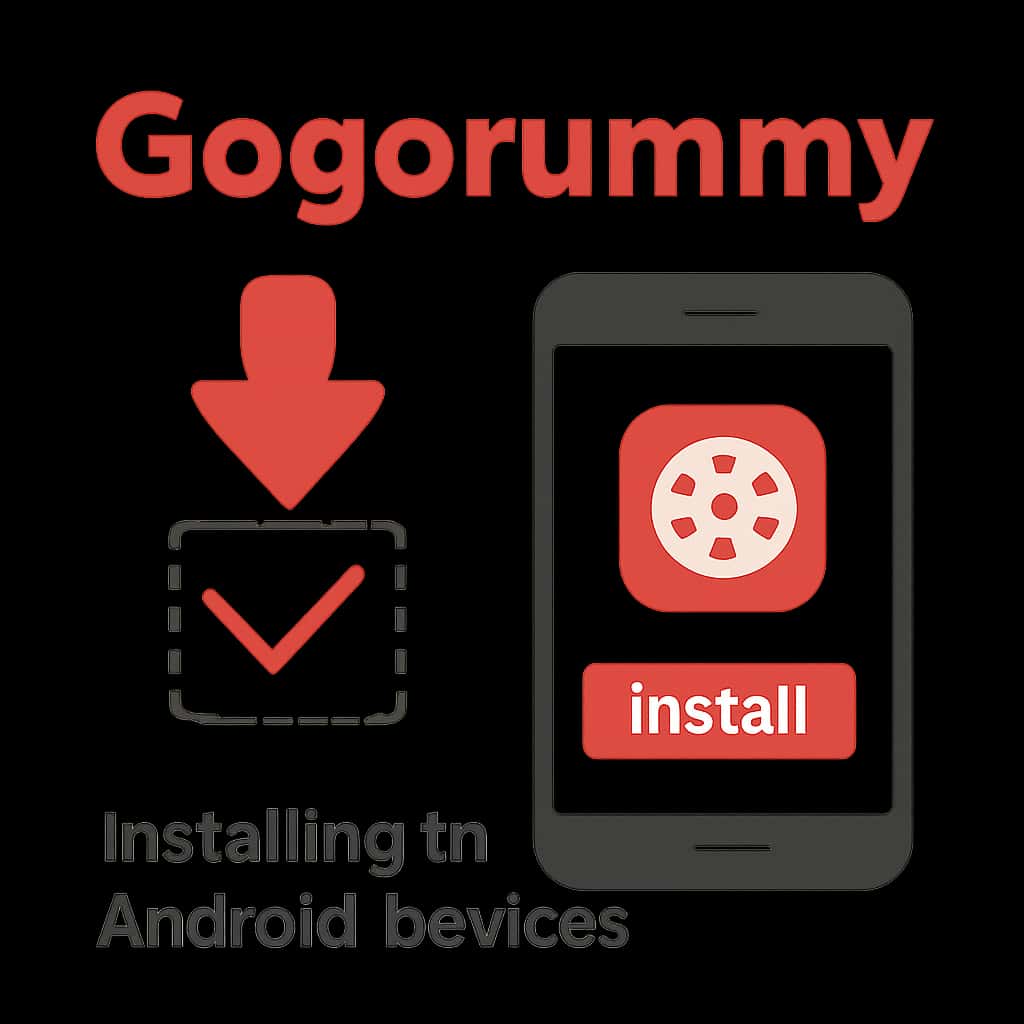 Illustration of the steps and requirements for installing Gogorummy on Android devices.